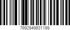 Código de barras (EAN, GTIN, SKU, ISBN): '7892949831189'