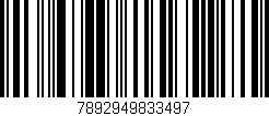 Código de barras (EAN, GTIN, SKU, ISBN): '7892949833497'