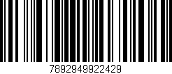 Código de barras (EAN, GTIN, SKU, ISBN): '7892949922429'