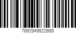 Código de barras (EAN, GTIN, SKU, ISBN): '7892949922689'