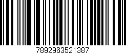 Código de barras (EAN, GTIN, SKU, ISBN): '7892963521387'