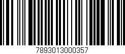 Código de barras (EAN, GTIN, SKU, ISBN): '7893013000357'