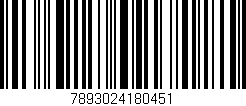 Código de barras (EAN, GTIN, SKU, ISBN): '7893024180451'