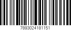 Código de barras (EAN, GTIN, SKU, ISBN): '7893024181151'
