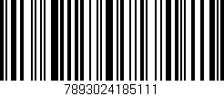 Código de barras (EAN, GTIN, SKU, ISBN): '7893024185111'