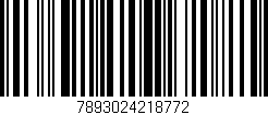 Código de barras (EAN, GTIN, SKU, ISBN): '7893024218772'