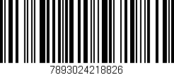Código de barras (EAN, GTIN, SKU, ISBN): '7893024218826'
