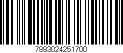 Código de barras (EAN, GTIN, SKU, ISBN): '7893024251700'
