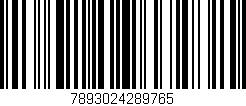 Código de barras (EAN, GTIN, SKU, ISBN): '7893024289765'