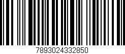 Código de barras (EAN, GTIN, SKU, ISBN): '7893024332850'