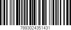 Código de barras (EAN, GTIN, SKU, ISBN): '7893024351431'