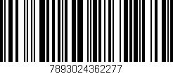 Código de barras (EAN, GTIN, SKU, ISBN): '7893024362277'