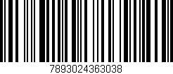 Código de barras (EAN, GTIN, SKU, ISBN): '7893024363038'