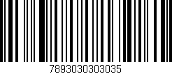 Código de barras (EAN, GTIN, SKU, ISBN): '7893030303035'