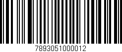 Código de barras (EAN, GTIN, SKU, ISBN): '7893051000012'