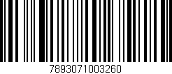 Código de barras (EAN, GTIN, SKU, ISBN): '7893071003260'