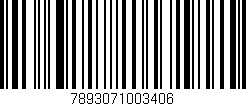 Código de barras (EAN, GTIN, SKU, ISBN): '7893071003406'