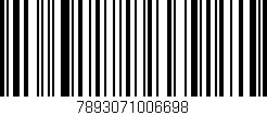 Código de barras (EAN, GTIN, SKU, ISBN): '7893071006698'