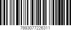 Código de barras (EAN, GTIN, SKU, ISBN): '7893077226311'