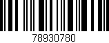 Código de barras (EAN, GTIN, SKU, ISBN): '78930780'