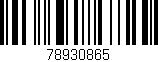 Código de barras (EAN, GTIN, SKU, ISBN): '78930865'