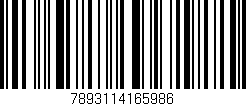 Código de barras (EAN, GTIN, SKU, ISBN): '7893114165986'