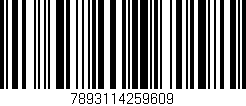 Código de barras (EAN, GTIN, SKU, ISBN): '7893114259609'