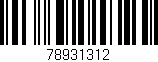 Código de barras (EAN, GTIN, SKU, ISBN): '78931312'