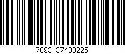 Código de barras (EAN, GTIN, SKU, ISBN): '7893137403225'