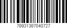 Código de barras (EAN, GTIN, SKU, ISBN): '78931387040727'