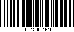 Código de barras (EAN, GTIN, SKU, ISBN): '7893139001610'