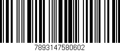 Código de barras (EAN, GTIN, SKU, ISBN): '7893147580602'