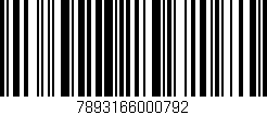 Código de barras (EAN, GTIN, SKU, ISBN): '7893166000792'