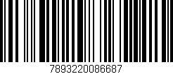 Código de barras (EAN, GTIN, SKU, ISBN): '7893220086687'