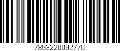 Código de barras (EAN, GTIN, SKU, ISBN): '7893220092770'
