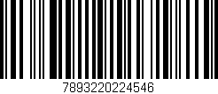 Código de barras (EAN, GTIN, SKU, ISBN): '7893220224546'
