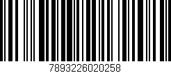 Código de barras (EAN, GTIN, SKU, ISBN): '7893226020258'