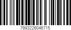Código de barras (EAN, GTIN, SKU, ISBN): '7893226046715'