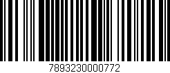 Código de barras (EAN, GTIN, SKU, ISBN): '7893230000772'