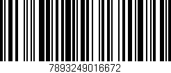 Código de barras (EAN, GTIN, SKU, ISBN): '7893249016672'