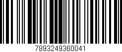 Código de barras (EAN, GTIN, SKU, ISBN): '7893249360041'