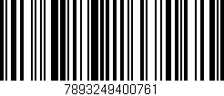 Código de barras (EAN, GTIN, SKU, ISBN): '7893249400761'