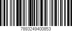 Código de barras (EAN, GTIN, SKU, ISBN): '7893249400853'