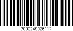 Código de barras (EAN, GTIN, SKU, ISBN): '7893249926117'
