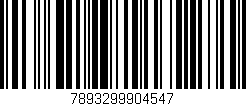 Código de barras (EAN, GTIN, SKU, ISBN): '7893299904547'