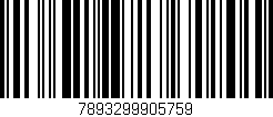 Código de barras (EAN, GTIN, SKU, ISBN): '7893299905759'