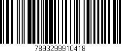 Código de barras (EAN, GTIN, SKU, ISBN): '7893299910418'