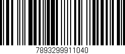 Código de barras (EAN, GTIN, SKU, ISBN): '7893299911040'