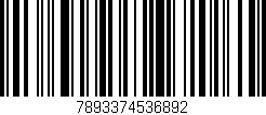 Código de barras (EAN, GTIN, SKU, ISBN): '7893374536892'