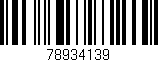 Código de barras (EAN, GTIN, SKU, ISBN): '78934139'